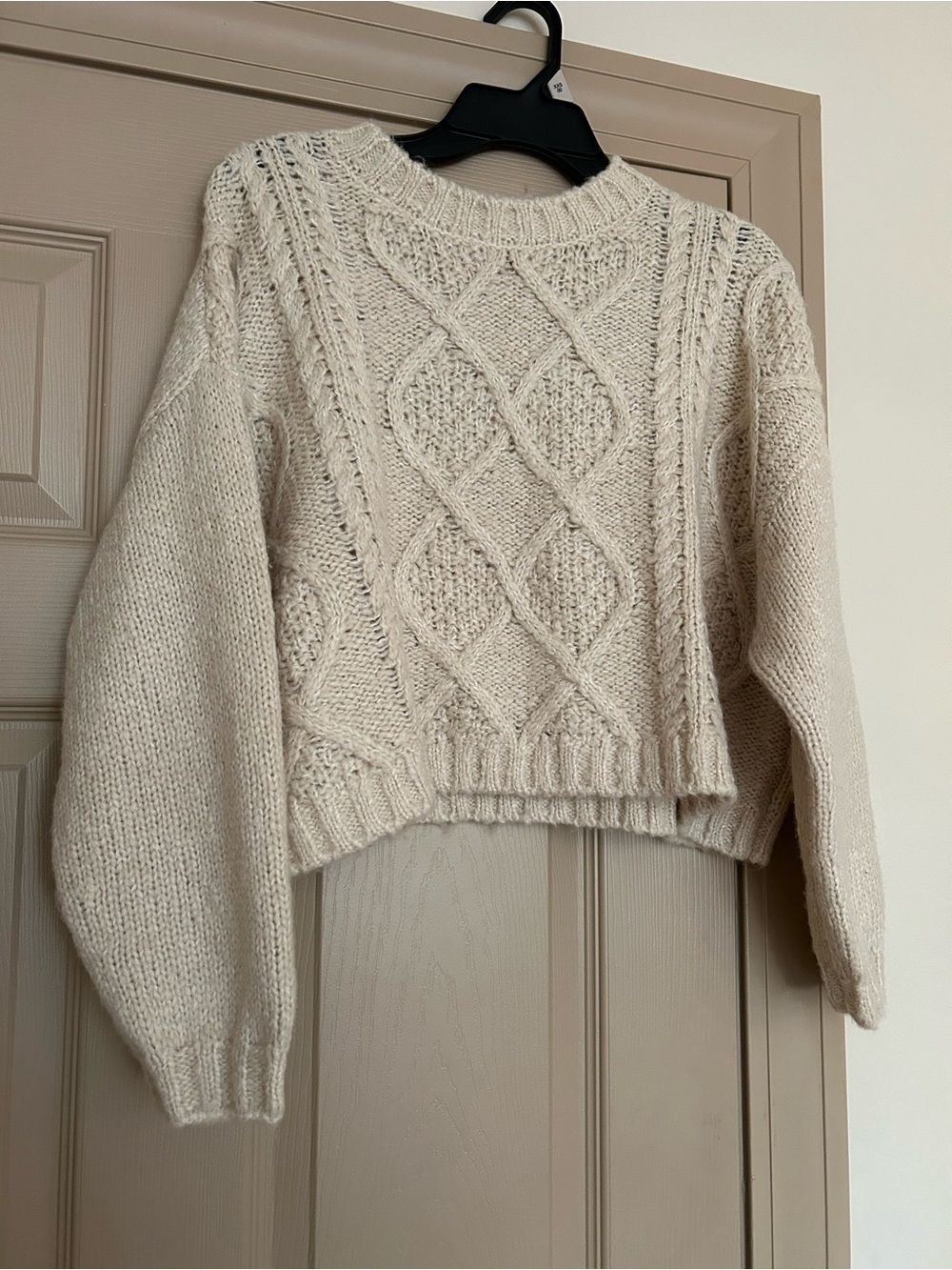Cozy Cream Cable-Knit Women's Sweater